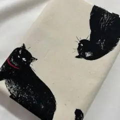 お値下げお買い得♪★黒猫大好きな方へ★ 黒猫デザイン　綿生地