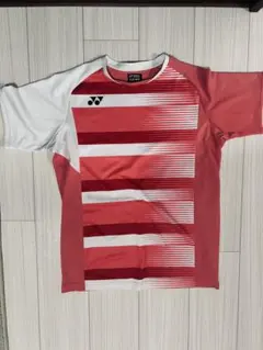 YONEX バドミントンシャツ L ピンク/ホワイト