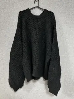 SELECT MOCA ローゲージニット ブラック セーター