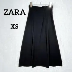 ザラ フレアスカート ロング ブラック XS 黒 美シルエット サイドジップのサムネイル