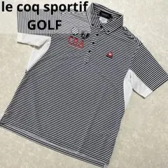 ルコックスポルティフゴルフ★総柄★薄手ストレッチ★シャツ【メンズ サイズLL】