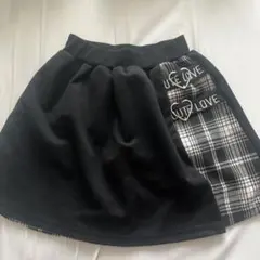 黒ハートキュロットスカート　130サイズ