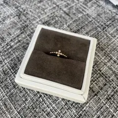 ete ダイヤモンドクロスリング YG K10 10金