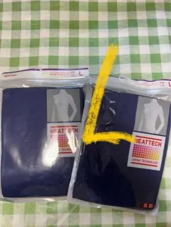 ユニクロ ヒートテックタートルネックT(長袖) ブルー 2枚セット Lサイズ