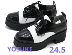 ヨースケ YOSUKE厚底 レースアップシューズ　24.5㎝