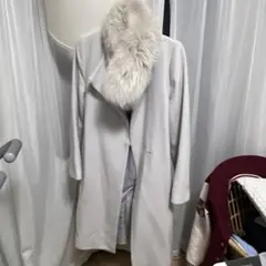 JUSGLITTY 薄い水色？グレーのロングコート サイズ1