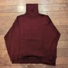 Sevendays-Sunday タートルネック ニット L ワインレッド