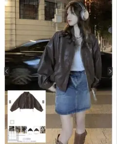 【新品未使用】GRL 襟2Wayレザーブルゾン［fo1951］