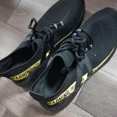MEN'S　WARNING SECURITY スニーカー ブラック× イエローのサムネイル