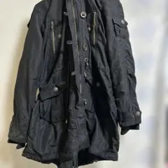 11月連休限定値下げ　レディース　ブラックモッズコート フリース3Lサイズ
