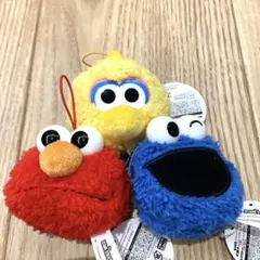 セサミストリート　フェイスマスコット　3種