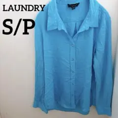 ☆LAUNDRY【S】1988年 ロサンゼルス シャツ 青 ワイシャツ レア