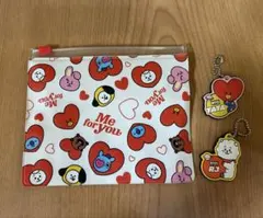 BT21 クリアポーチ　TATA RJ チャームセットのサムネイル