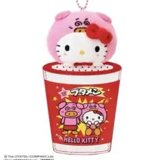 サンリオキャラクターズ　ブタメン　コラボ　ハローキティ　ミニポーチ