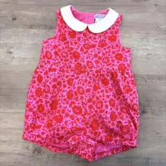 Jacadi♥リバティ花柄 襟付きロンパース ピンク/18M 81cmのサムネイル