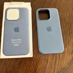 iPhone 15Pro シリコンケース　ウインターブルー