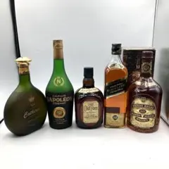 タ*カ様 未開栓 ウイスキー ブランデー 5本セット オールドパー ジョニーウォのサムネイル