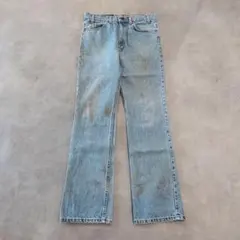 リーバイス517 W33 フレア ブーツ 青 古着 90s USA製 24464