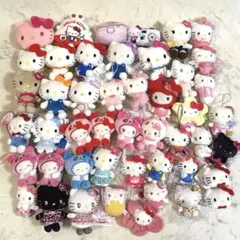 ハローキティぬいぐるみ24個まとめ売り◯電報キティ　レトロキティ　マックキティ ハローキティぬいぐるみ24個まとめ売り◯電報キティ レトロキティ