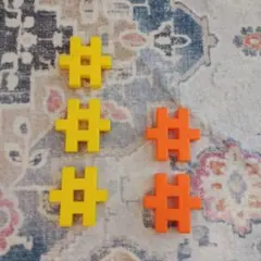 学研ニューブロック 知育玩具 パーツセット 黄・橙（オレンジ）のサムネイル