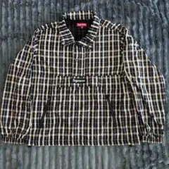 Supreme ハーフジップ ナイロンジャケット チェック柄 S - メルカリ