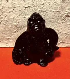 天然石☆オブシディアン☆ゴリラくん◇置物 オブジェ ブラック