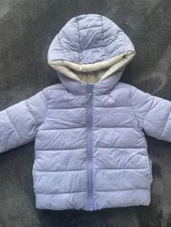 devirock 薄紫 フード付きダウンコート