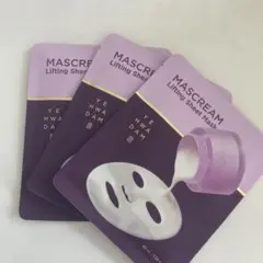 ザフェイスショップ。イェファダム　マスククリームシート。40ml。3枚のサムネイル