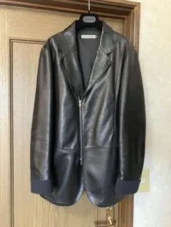 90s emporio armani ラムレザー ジップテーラードジャケットのサムネイル