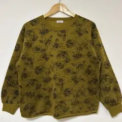 【ブラックフライデー】Corose スウェット 長袖トレーナー 裏起毛 花柄