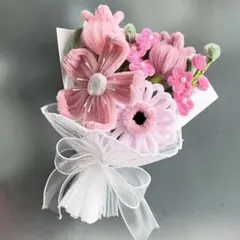 モールフラワー　枯れないお花　ブーケ　花束　入学式　誕生日　ピンク