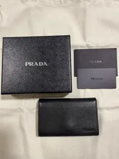 PRADA 名刺入れ 美品 ★サフィアーノレザー ブラックのサムネイル