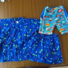 キッズ　80㎝　甚平　水着セット　アンパンマン