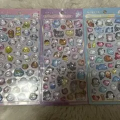 動物キャラクターシール 3シートセット　イオン限定　ボンボンドロップシール