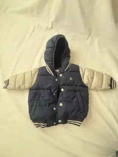 フード付きダウンジャケット 95cm未満 ネイビー