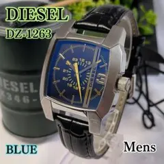 希少 DIESELメンズ腕時計ネイビー＆デニム ワイルド＆ボリューム感