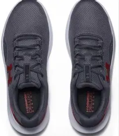 【美品】UNDER ARMOUR UAチャージド27cmブラック×レッドシューズのサムネイル