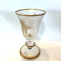ヨーロッパアンティーク ガラス金彩花模様シャンパングラス - メルカリ