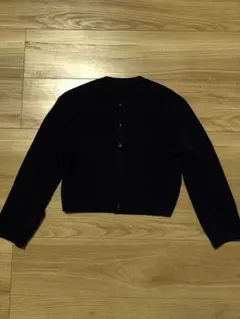 【美品】FOXEY ミッドナイトブルー ボタン付きカーディガン 38