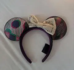 ミニーマウス風カチューシャ　ナイトメアビフォアクリスマスデザイン