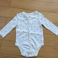 新品未使用 babygapホワイトハート柄ロンパース 70cm