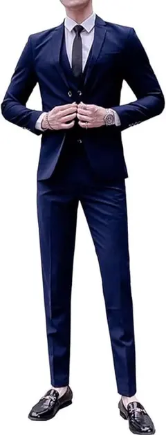 大特価‼️Mサイズ　スーツ メンズ 上下セット 2点 ビジネススーツ ネイビー