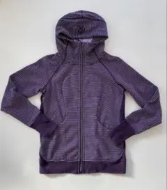 ✨新品未使用✨裏起毛　パーカー　ポケット付き　メンズ　S パープル　ストライプ