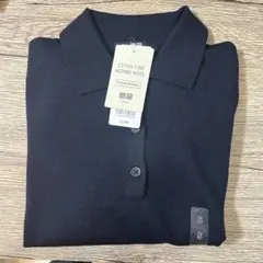 UNIQLO ユニクロ　メリノポロセーター　ネイビー S