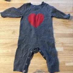baby GAP グレー ハートロンパース 3-6ヶ月