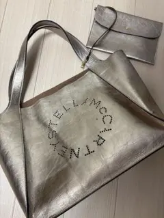 STELLA McCARTNEY ピンクゴールド トートバッグ　大