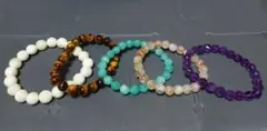 天然石　ブレスレット　5本セット①