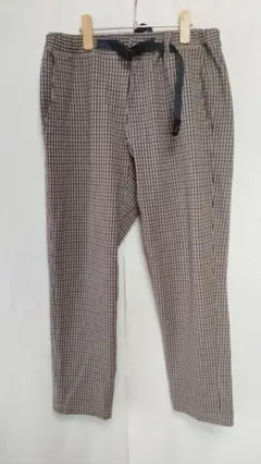 グラミチアウトドアクライミングチェック柄ポリエステルレーヨンパンツ美品M