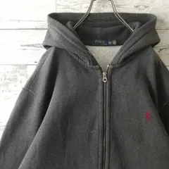 希少サイズ☆ポロラルフローレン 刺繍ロゴ フルジップ 肉厚 パーカー 3L