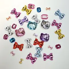 ネイルパーツ キティ デカパーツ フェイス りぼんMIX